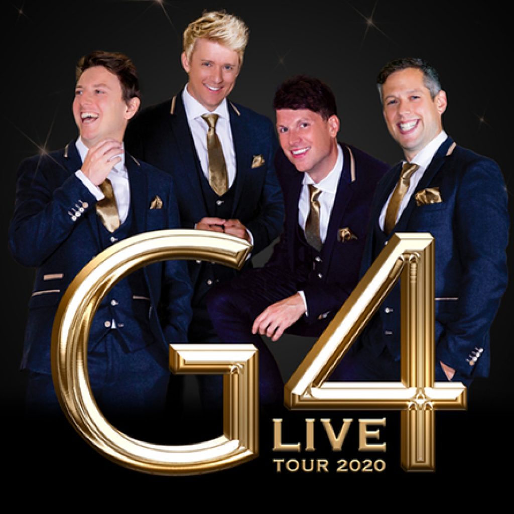 Lincs Box Office G4 Live 2020 September 2, 2020 The UK's No.1 classical vocal quartet are back with another exhilarating tour - G4 LIVE 2020.